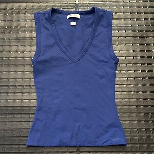 Aritzia V-Neck Sleeveless Tank Top - Royal Blue